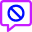 Chat Bubble Square Block Icon from Core Neon Set