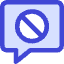 Chat Bubble Square Block Icon from Core Duo Set