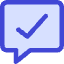 Chat Bubble Square Check Icon from Core Duo Set