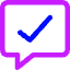 Chat Bubble Square Check Icon from Core Neon Set