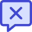 Chat Bubble Square Delete Icon from Core Duo Set
