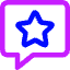 Chat Bubble Square Favorite Star Icon from Core Neon Set