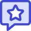 Chat Bubble Square Favorite Star Icon from Core Duo Set