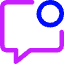Chat Bubble Square Notification Icon from Core Neon Set