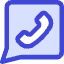 Chat Bubble Square Phone Icon from Core Duo Set