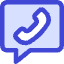 Chat Bubble Square Phone Icon from Core Duo Set