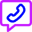 Chat Bubble Square Phone Icon from Core Neon Set
