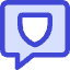 Chat Bubble Square Protect Icon from Core Duo Set