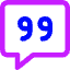 Chat Bubble Square Quotation Icon from Core Neon Set