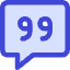 Chat Bubble Square Quotation Icon from Core Duo Set