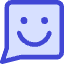 Chat Bubble Square Smiley 1 Icon from Core Duo Set