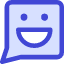 Chat Bubble Square Smiley 2 Icon from Core Duo Set
