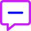 Chat Bubble Square Subtract Icon from Core Neon Set