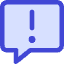 Chat Bubble Square Warning Icon from Core Duo Set