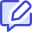 Chat Bubble Square Write Icon from Core Duo Set