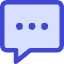 Chat Bubble Typing Square Icon from Core Duo Set