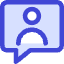 Chat Bubble User Contact Icon from Core Duo Set
