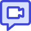 Chat Bubble Video Call Square Icon from Core Duo Set
