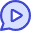 Chat Bubble Video Voice Note Circle Icon from Core Duo Set