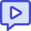 Chat Bubble Video Voice Note Icon from Core Duo Set