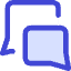 Chat Two Bubbles Square 1 Icon from Core Duo Set