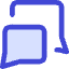 Chat Two Bubbles Square 2 Icon from Core Duo Set