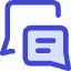 Chat Two Bubbles Square Text 1 Icon from Core Duo Set