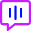 Voice Mail Bubble Square Icon from Core Neon Set