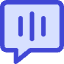Voice Mail Bubble Square Icon from Core Duo Set