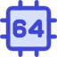 Computer Chip Sixty Four Core Icon from Core Duo Set