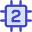 Computer Chip Two Core Icon from Core Duo Set