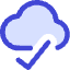 Cloud Check Icon from Core Duo Set