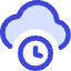 Cloud Clock Icon from Core Duo Set