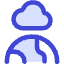 Cloud Globe Icon from Core Duo Set