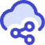 Cloud Share Icon from Core Duo Set