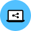 Share Laptop Icon from Kameleon Pop Set