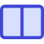 Rectangle Split Half Vertical Icon from Core Duo Set