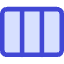 Rectangle Split Thirds Icon from Core Duo Set
