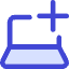 Laptop Add Plus Icon from Core Duo Set