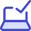 Laptop Check Validate Icon from Core Duo Set