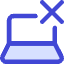 Laptop Delete Cross Icon from Core Duo Set