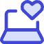 Laptop Favorite Heart Icon from Core Duo Set