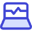 Laptop Monitor Browse Activity Performance Icon from Core Duo Set