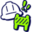 Construction Area Icon from Stickies Duo Set