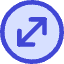 Line Arrow Diagonal Circle 1 Icon from Core Duo Set