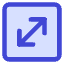 Line Arrow Diagonal Square 1 Icon from Core Duo Set