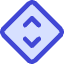 Line Arrow Expand Vertical Diamond Icon from Core Duo Set