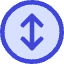 Line Arrow Fit To Height Circle Icon from Core Duo Set