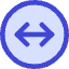 Line Arrow Fit To Width Circle Icon from Core Duo Set