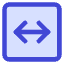 Line Arrow Fit To Width Square Icon from Core Duo Set